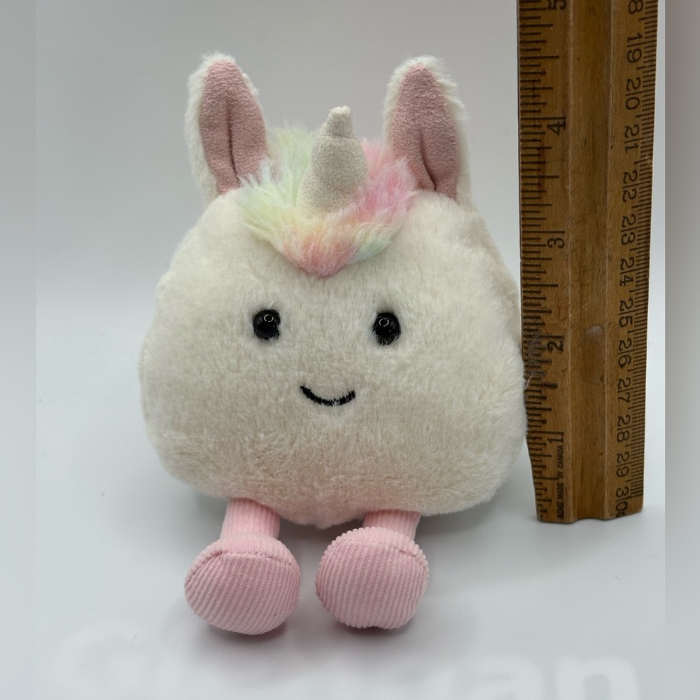 JELLYCAT I Am Amusabean Unicorn Pastel Multicolor Soft Plush Stuffed Toy 4 in - Picture 11 of 13